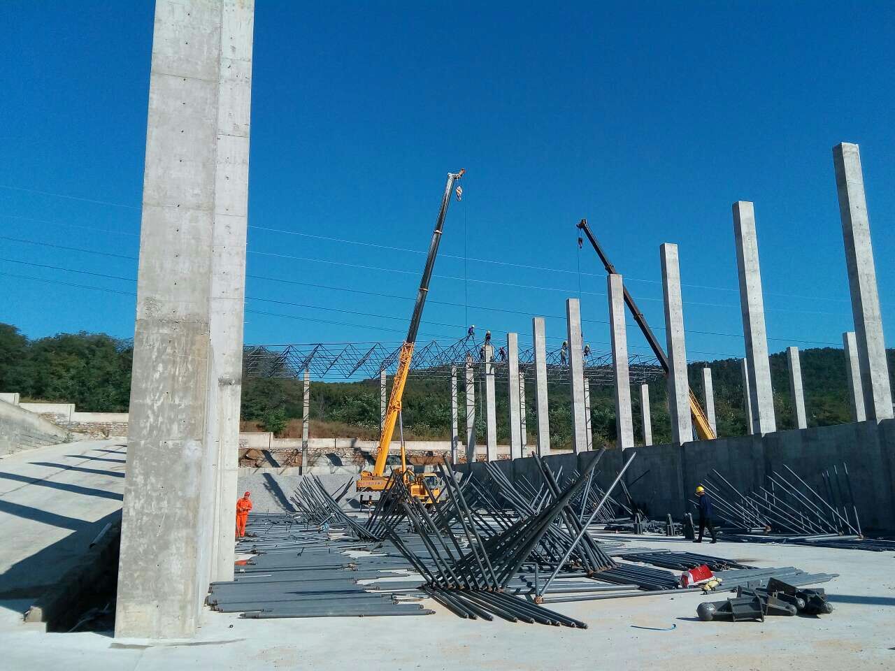 苏州搅拌站网架